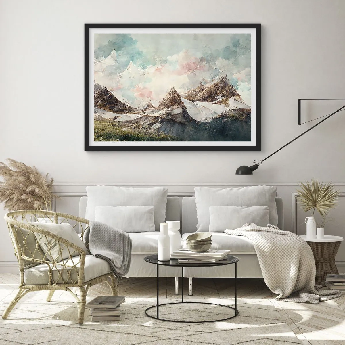 Affiche dans un cadre noir - Poster - Lames de roche - 50x40 cm