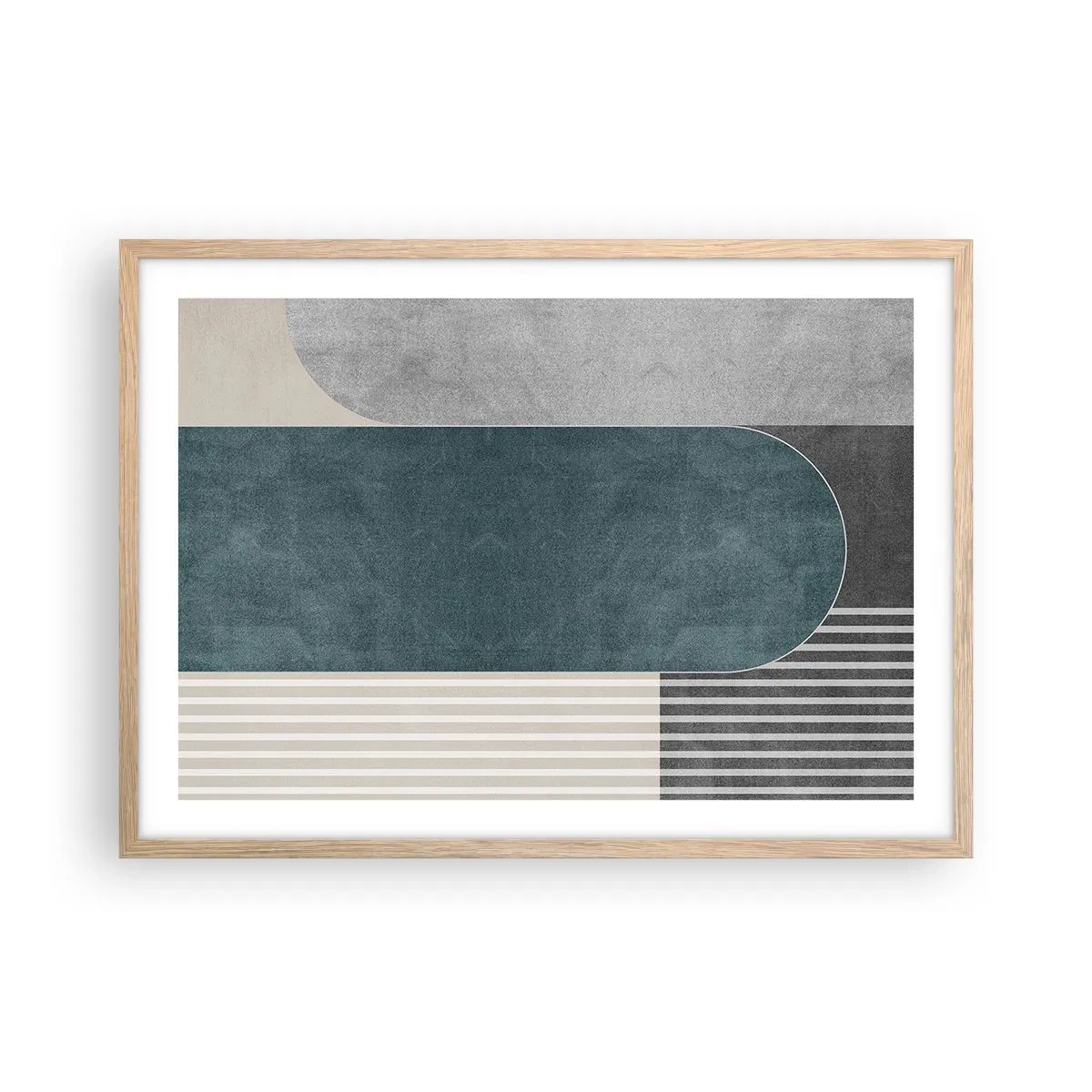 Affiche dans un chêne clair - Poster - Composition de niveaux - 70x50 cm