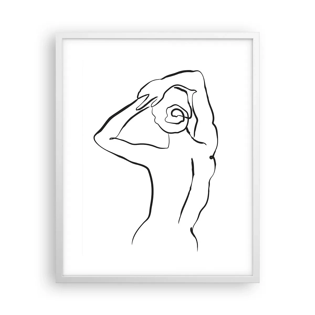 Affiche dans un cadre blanc - Poster - Action matinale - 40x50 cm