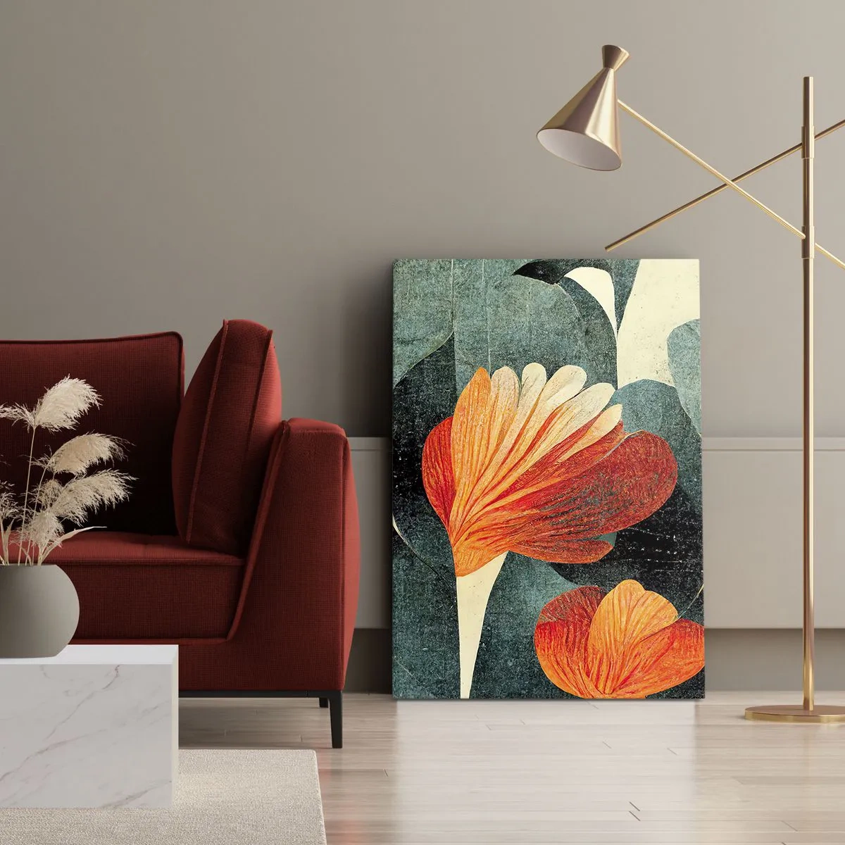 Impression sur toile - Image sur toile - La chaleur des tropiques et la fraîcheur de la verdure - 45x80 cm