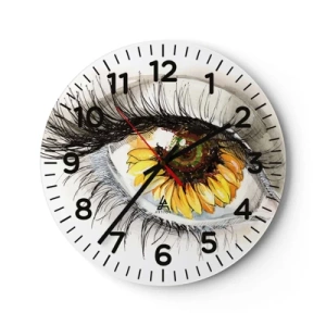 Horloge murale - Pendule murale - Un look aussi chaud que l'été - 40x40 cm