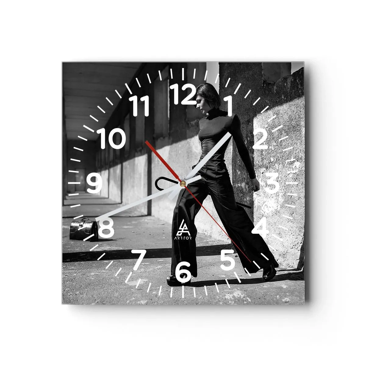 Horloge murale - Pendule murale - Élégance urbaine - 30x30 cm
