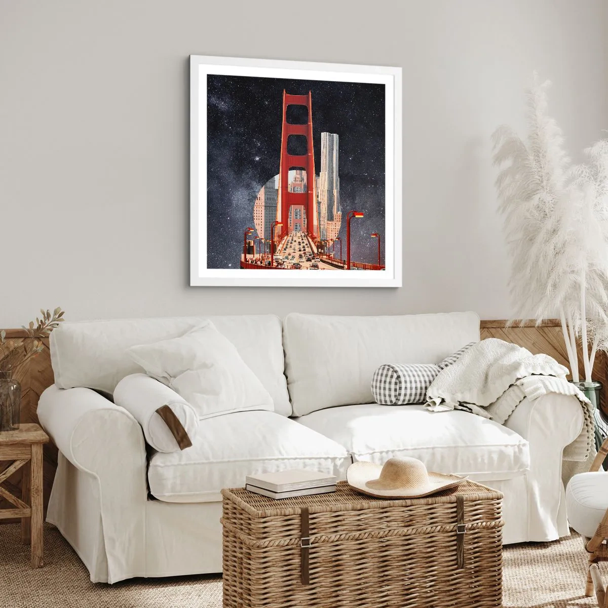 Affiche dans un cadre blanc - Poster - Toujours au centre - 60x60 cm