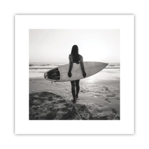 Affiche - Poster - Fille des vagues de la mer - 30x30 cm