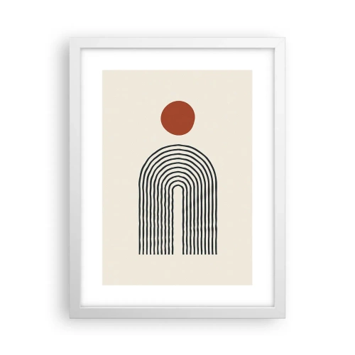 Affiche dans un cadre blanc - Poster - Le magnétisme des formes et des couleurs - 30x40 cm