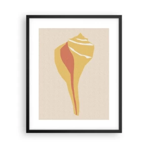 Affiche dans un cadre noir - Poster - Abstraction organique – croissance - 40x50 cm