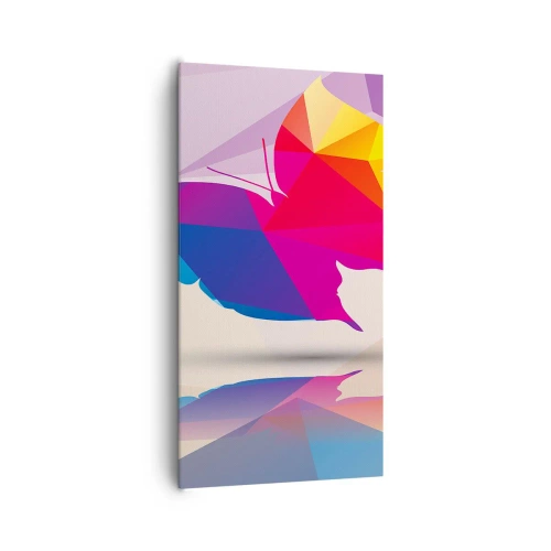 Impression sur toile - Image sur toile - Papillon arc-en-ciel - 65x120 cm