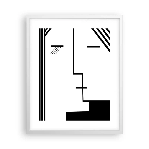 Affiche dans un cadre blanc - Poster - Juste un baiser - 40x50 cm