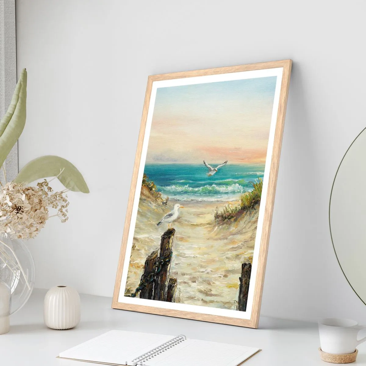 Affiche dans un chêne clair - Poster - Retraite au calme - 70x100 cm