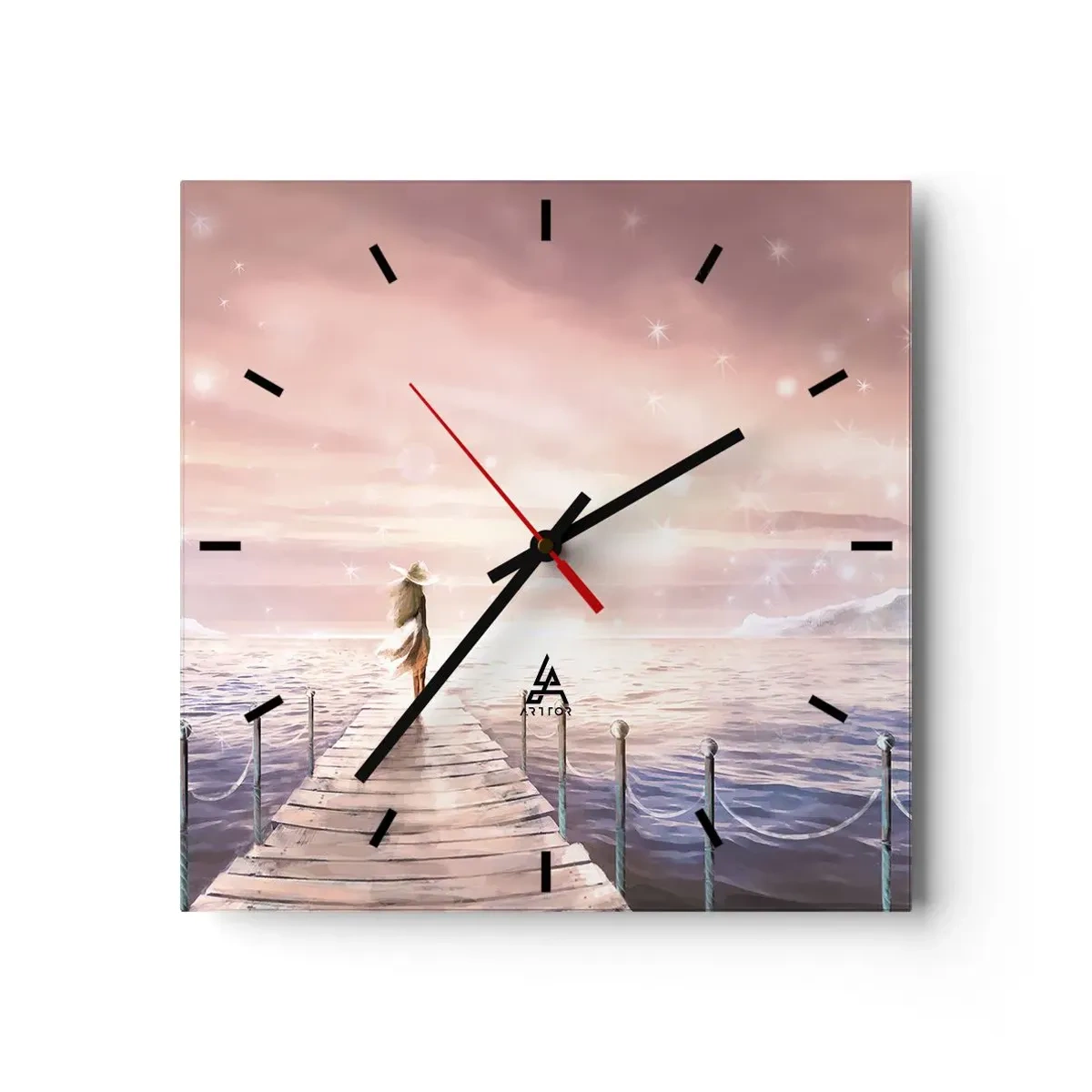 Horloge murale - Pendule murale - A la lumière d'un rêve - 40x40 cm