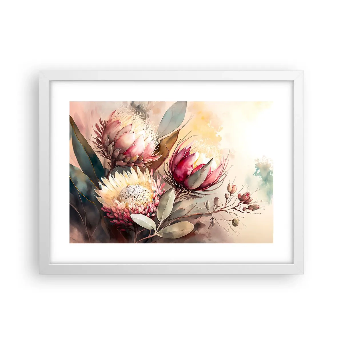 Affiche dans un cadre blanc - Poster - De profil et de face - 40x30 cm