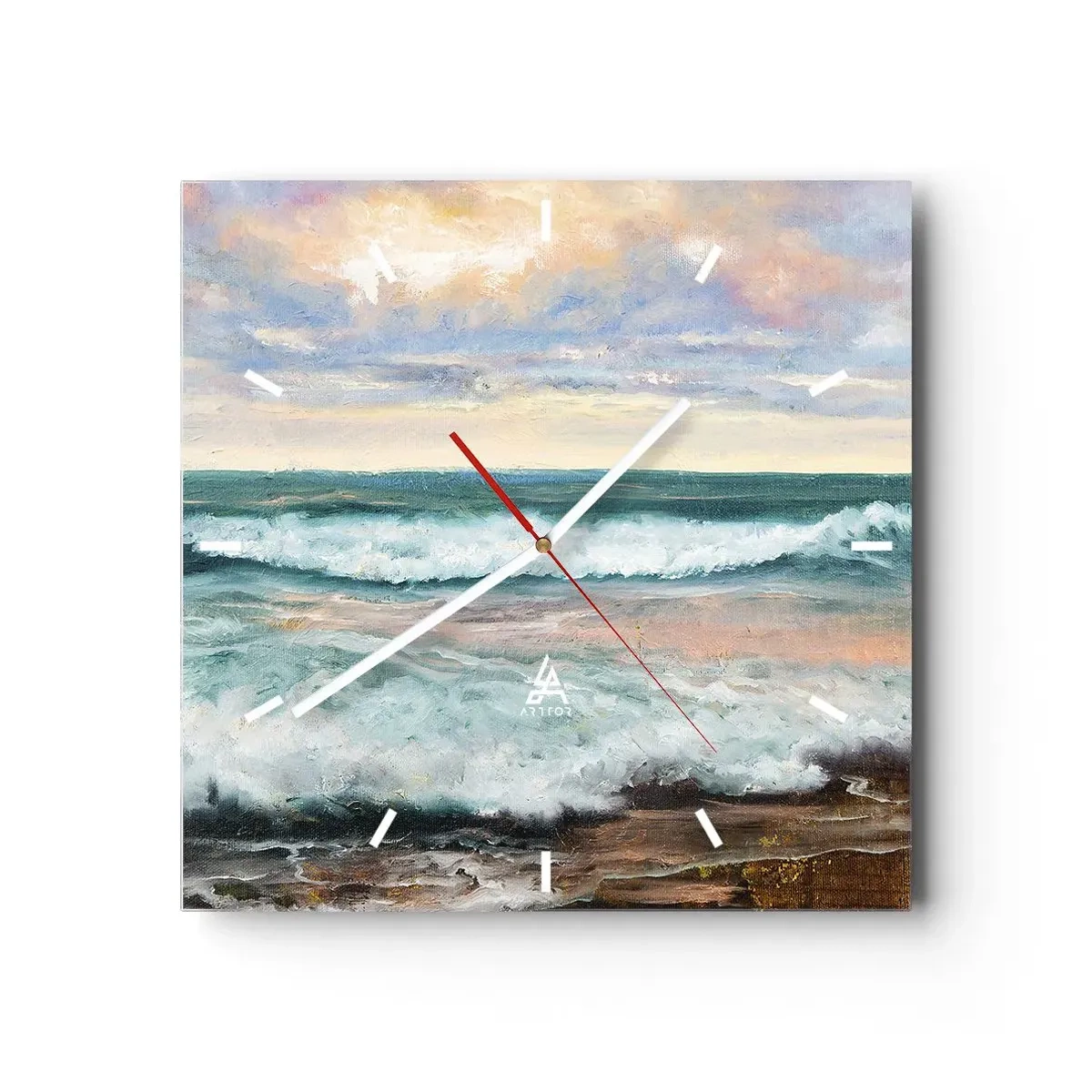 Horloge murale - Pendule murale - Ici tu adouciras ton âme - 40x40 cm