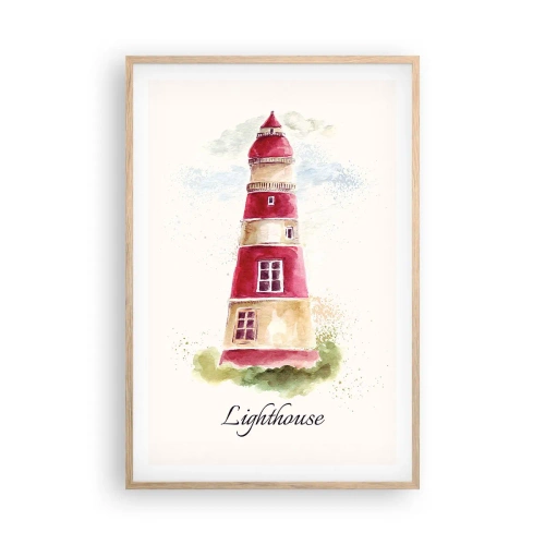 Affiche dans un chêne clair - Poster - Il y a toujours beau temps autour - 61x91 cm