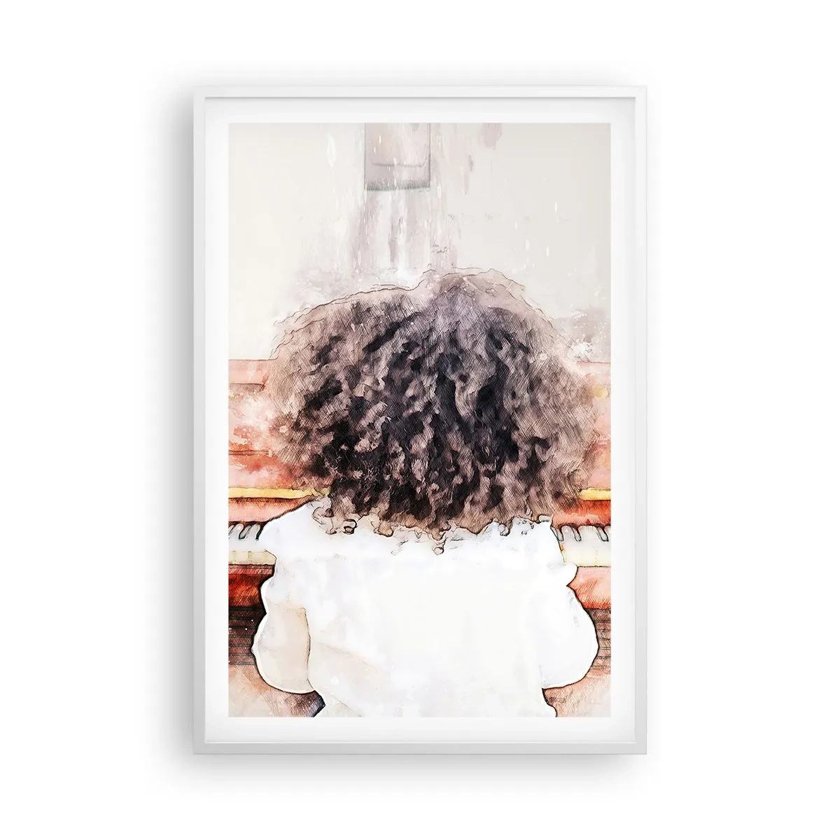 Affiche dans un cadre blanc - Poster - Dans un nouveau monde - 61x91 cm