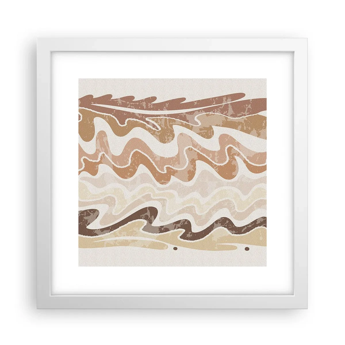 Affiche dans un cadre blanc - Poster - Bonne énergie – bonnes émotions - 30x30 cm