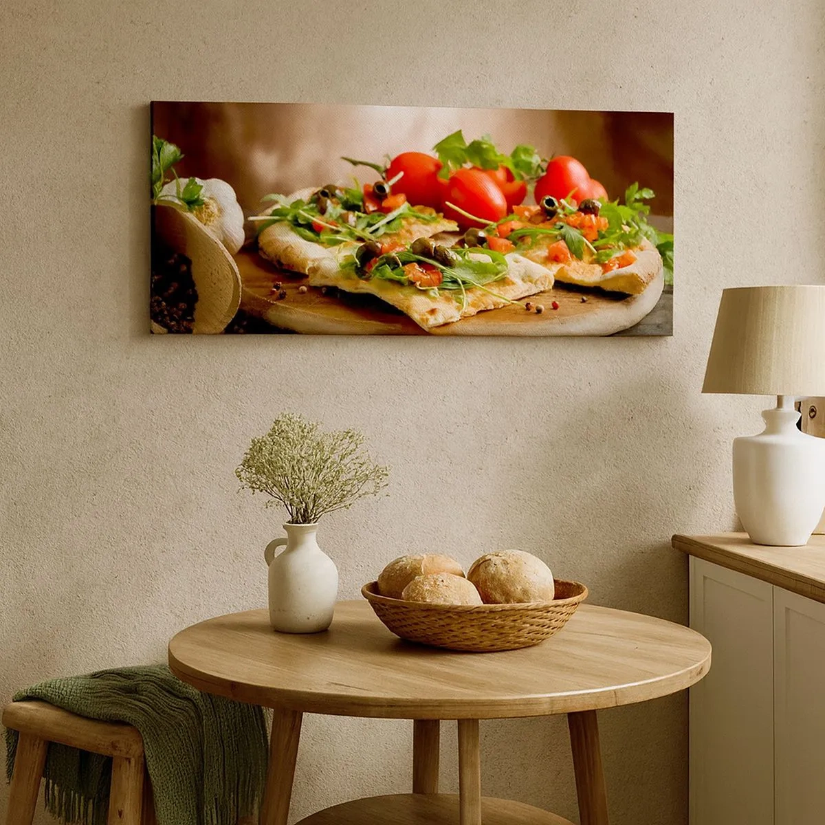 Impression sur toile - Image sur toile - Directement du four et du jardin - 100x40 cm