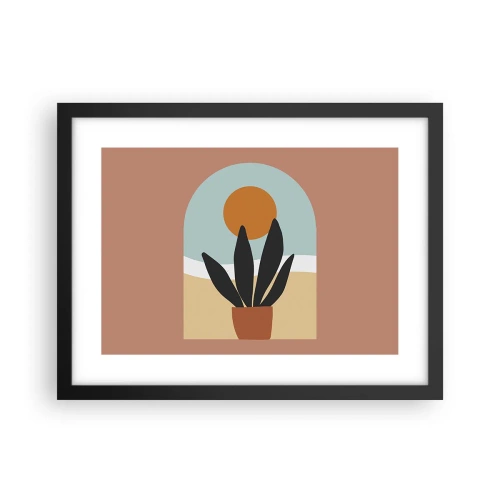 Affiche dans un cadre noir - Poster - Petits bonheurs - 40x30 cm