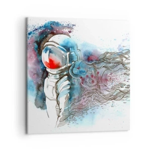 Impression sur toile - Image sur toile - Seul avec l'espace - 50x50 cm