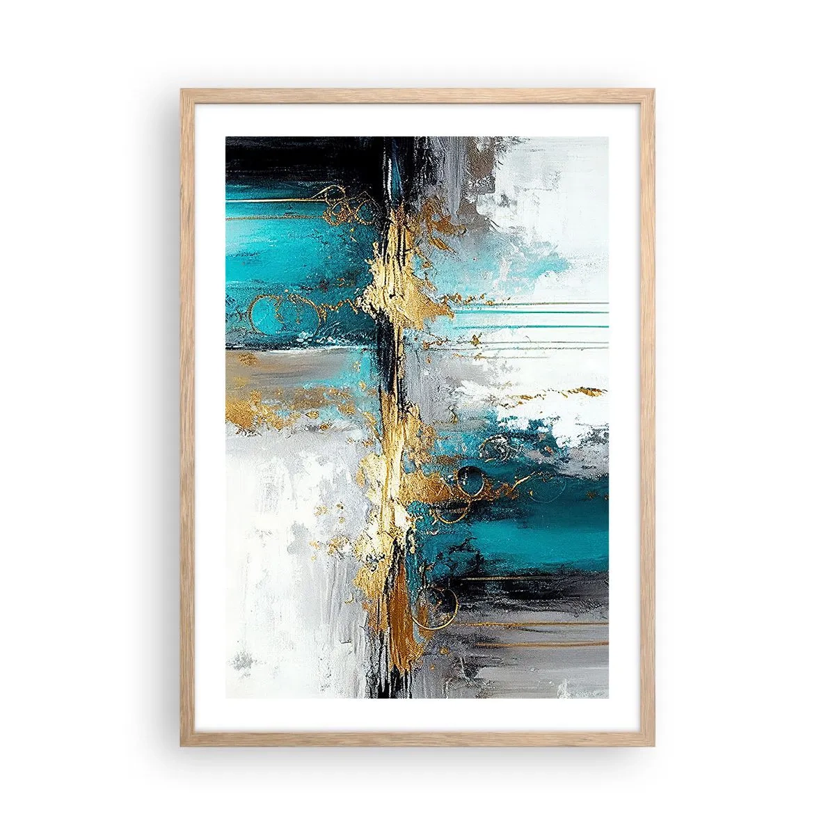 Affiche dans un chêne clair - Poster - Tout coule - 50x70 cm