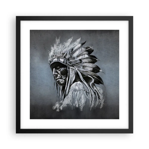 Affiche dans un cadre noir - Poster - Retour aux sources - 40x40 cm