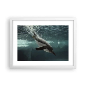 Affiche dans un cadre blanc - Poster - Bienvenue dans mon monde - 40x30 cm