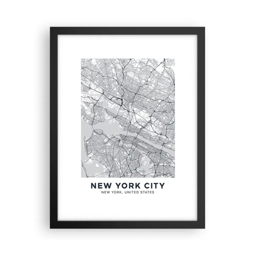 Affiche dans un cadre noir - Poster - Anatomie de la métropole - 30x40 cm