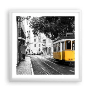 Affiche dans un cadre blanc - Poster - Et du fado en arrière-plan - 50x50 cm