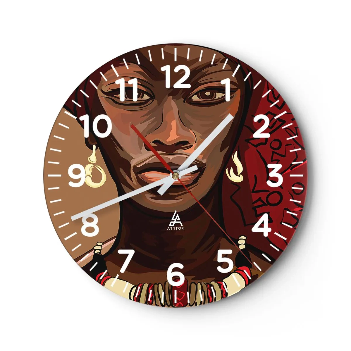 Horloge murale - Pendule murale - Vénus d'ébène - 40x40 cm