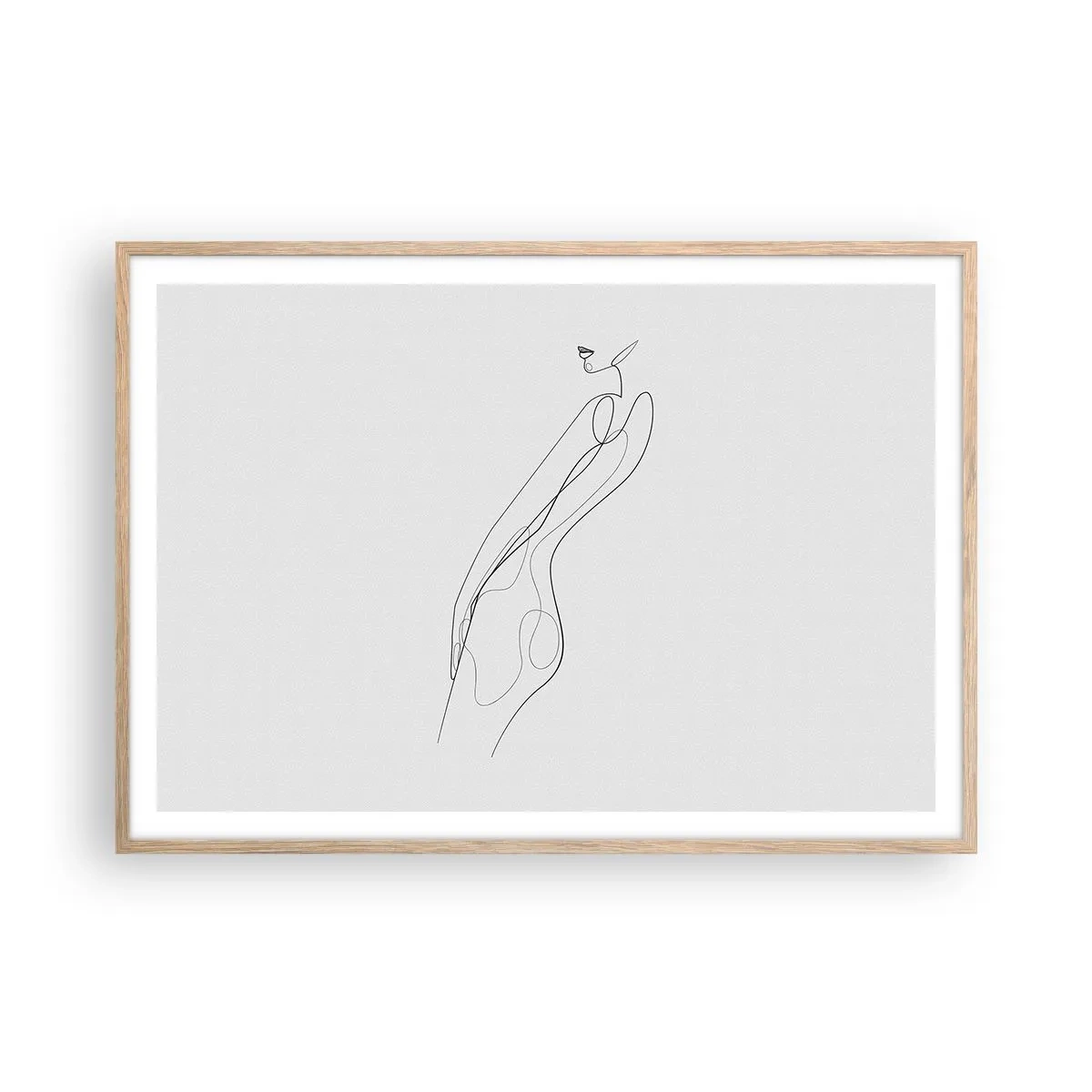 Affiche dans un chêne clair - Poster - Juste une promesse - 100x70 cm