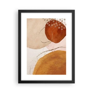 Affiche dans un cadre noir - Poster - Rondeur et mouvement - 30x40 cm