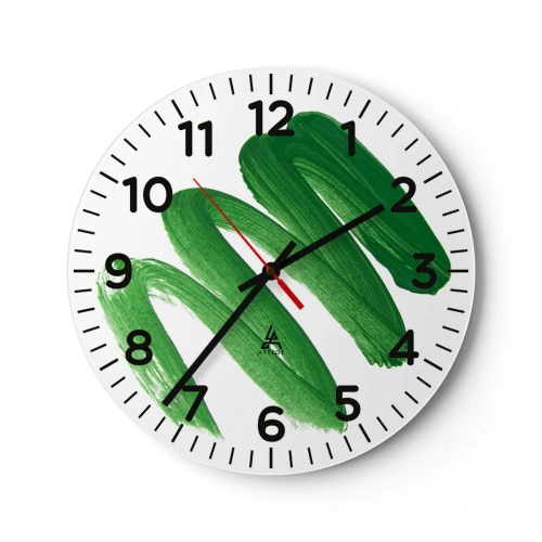 Horloge murale - Pendule murale - Blague verte - 30x30 cm