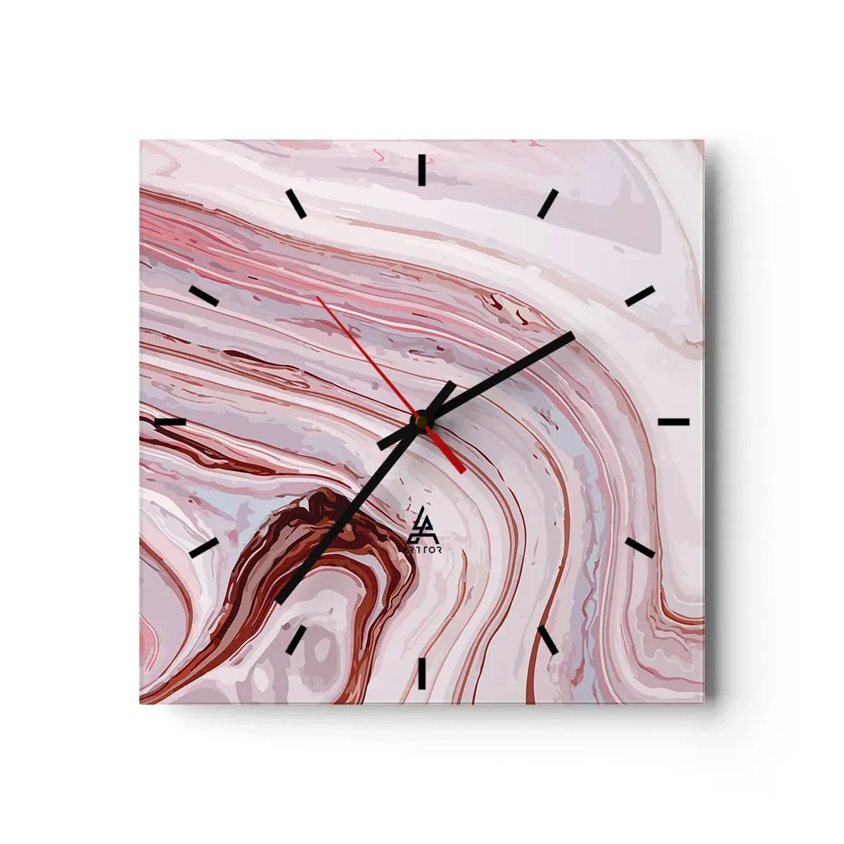 Horloge murale - Pendule murale - Tout droit, puis tout en bas - 40x40 cm