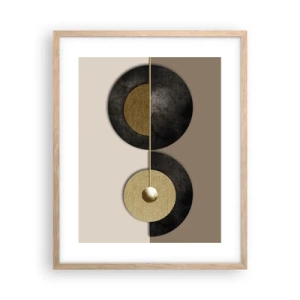 Affiche dans un chêne clair - Poster - Variations autour du cercle - 40x50 cm