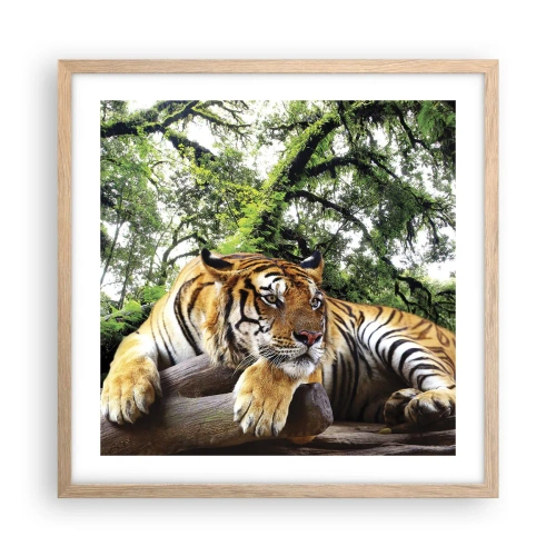 Affiche dans un chêne clair - Poster - Cordialement - 50x50 cm