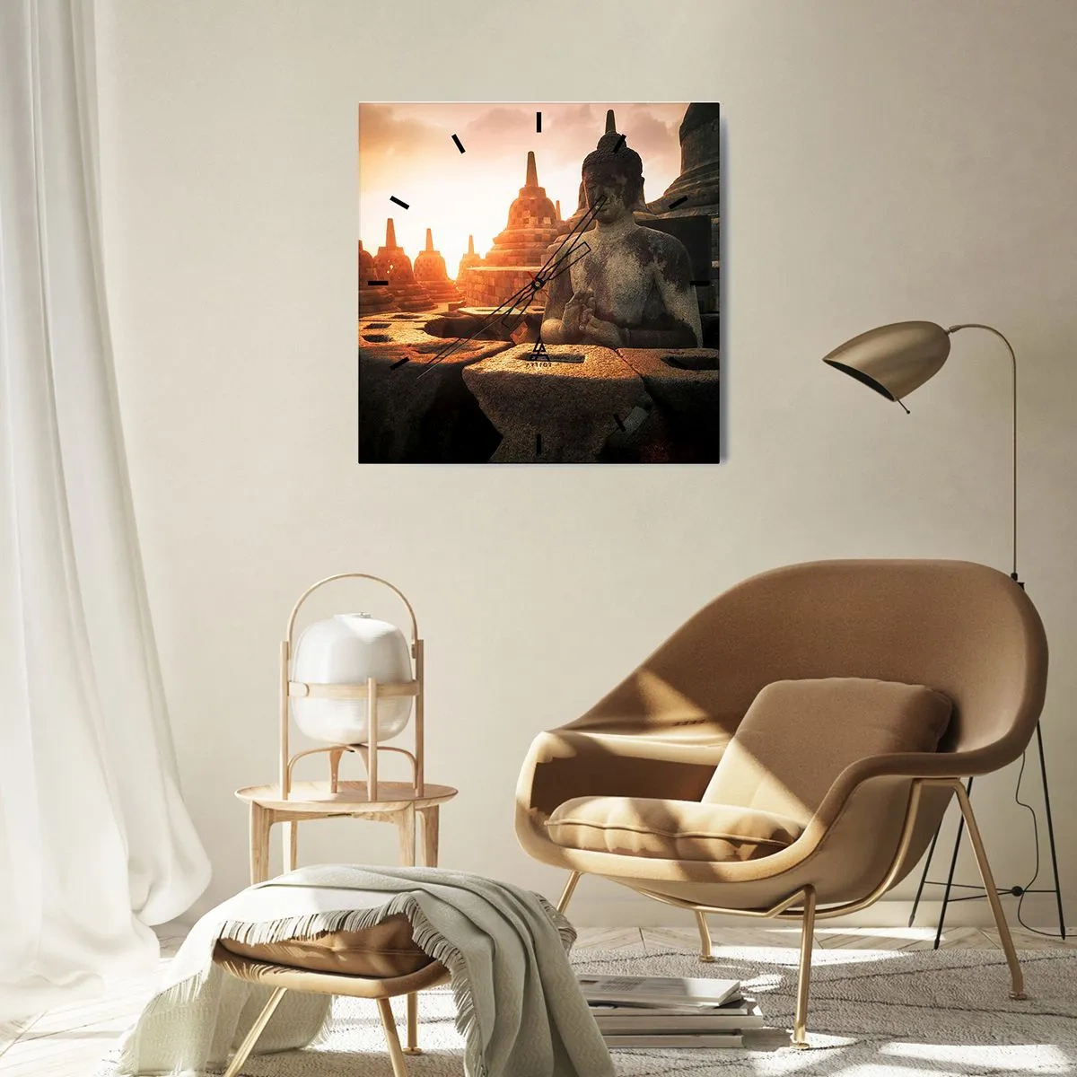 Horloge murale - Pendule murale - Temps de grande sagesse - 40x40 cm