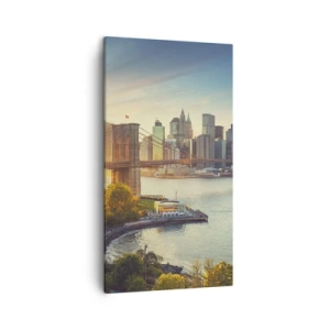 Impression sur toile - Image sur toile - L'aube de la grande ville - 45x80 cm