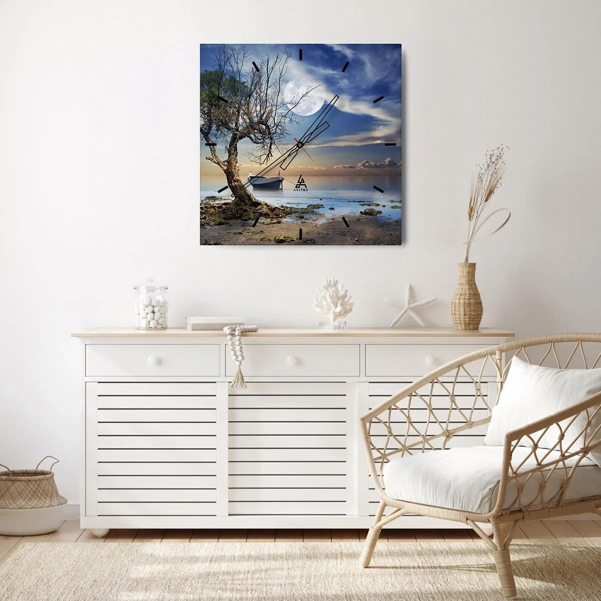 Horloge murale - Pendule murale - Est-ce la fin ou le début ? - 40x40 cm