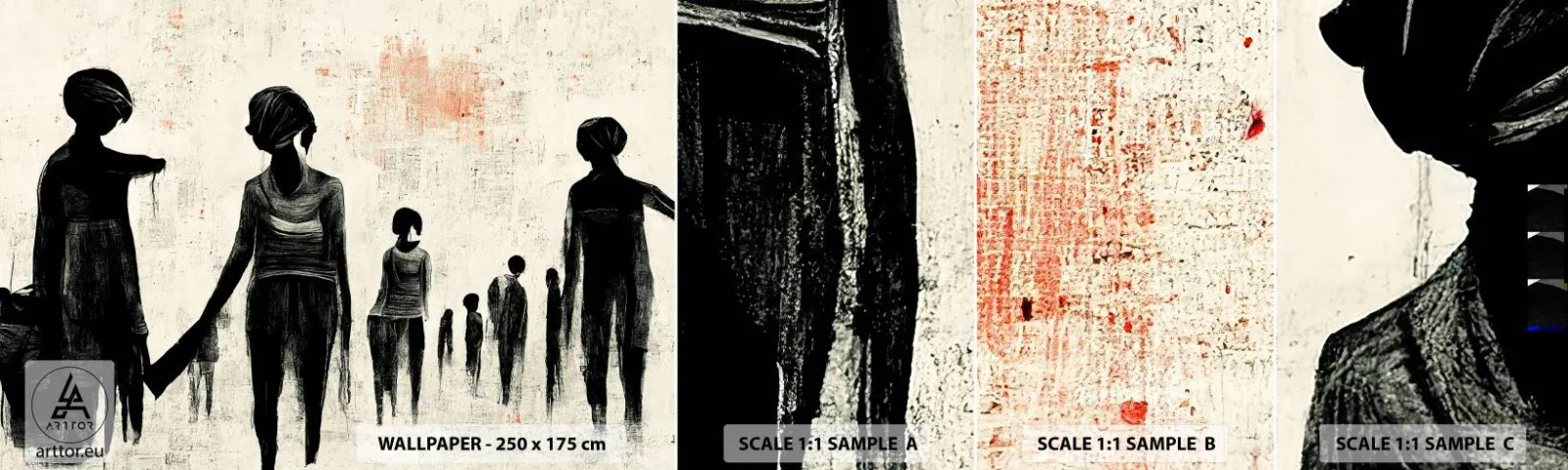 Échantillon De Papier Peint Standard Eco - Contre la solitude - Femmes, Travail, Morceau - 100x30 cm