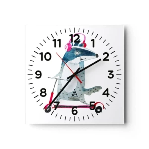 Horloge murale - Pendule murale - La joie du blaireau - 40x40 cm