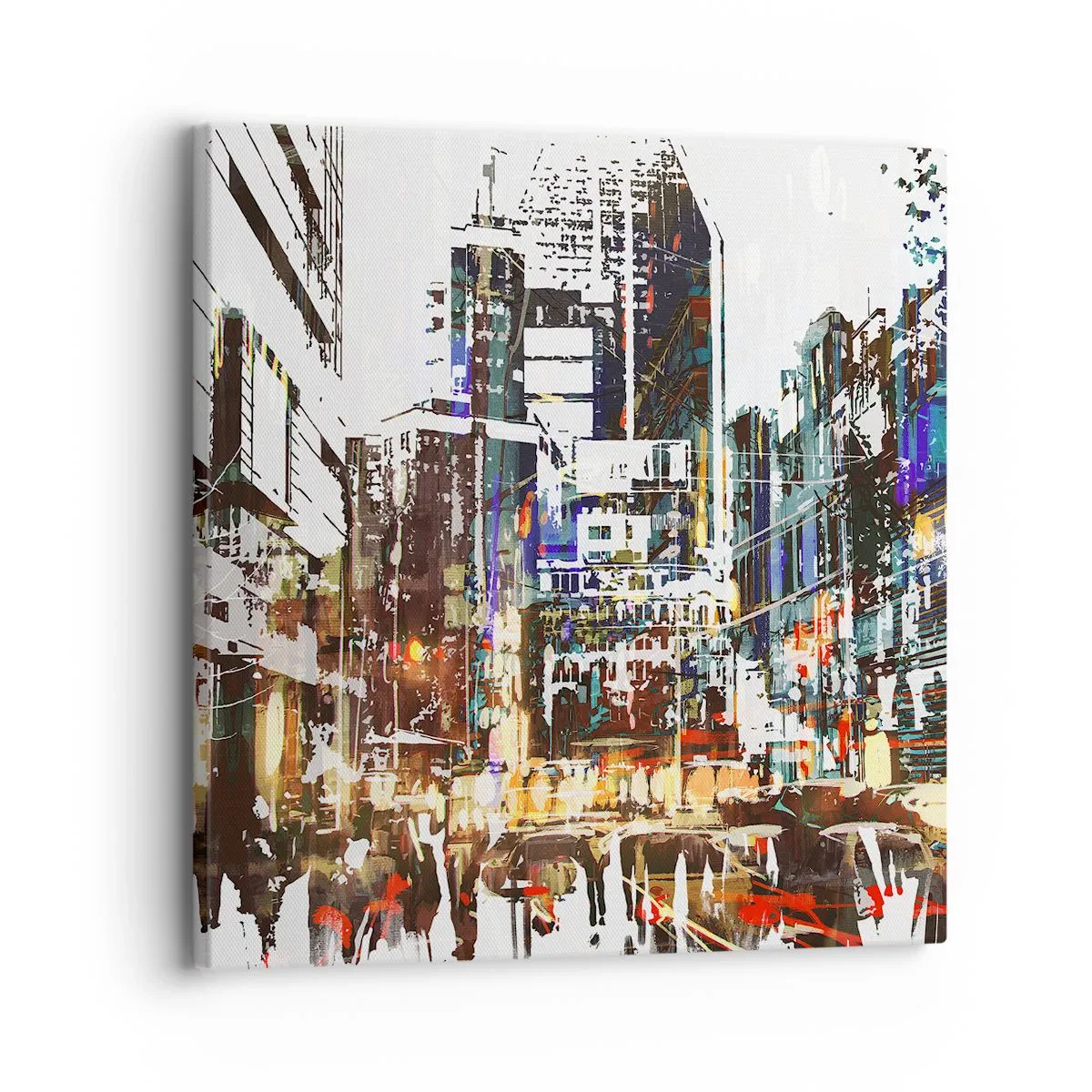 Impression sur toile - Image sur toile - Une ville chatoyante - 30x30 cm