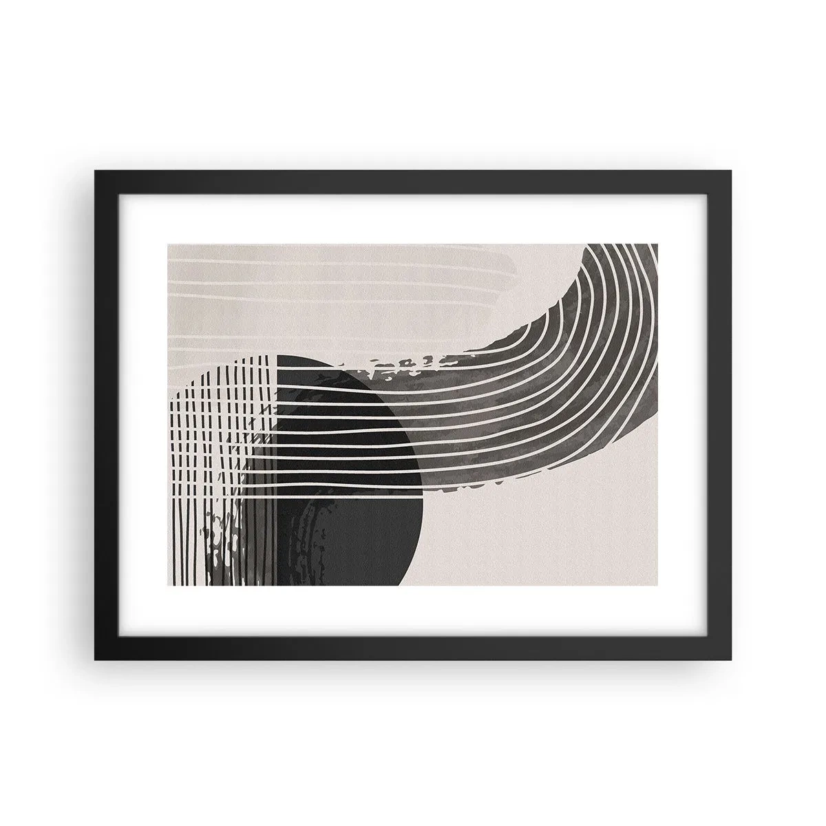 Affiche dans un cadre noir - Poster - Aller et retour - 40x30 cm