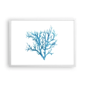 Affiche dans un cadre blanc - Poster - Filigrane nautique - 70x50 cm