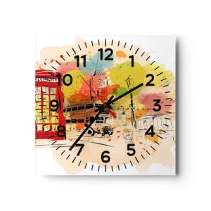Horloge murale - Pendule murale - La ville de la variété - 40x40 cm