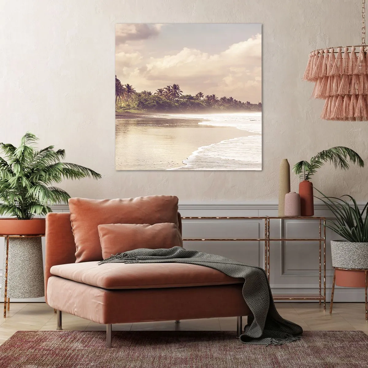 Impression sur toile - Image sur toile - La caresse des vagues - 40x40 cm