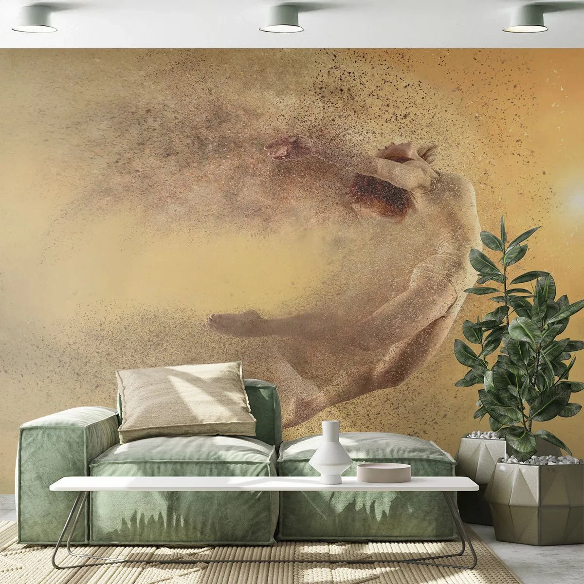 Papier Peint Photo Premium Canvas - Dans le ravissement de la danse - Abstraction, Femme, Graphique - 300x210 cm