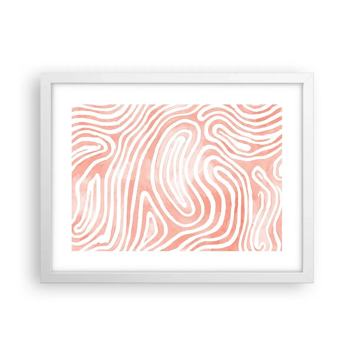 Affiche dans un cadre blanc - Poster - Dans le labyrinthe de corail - 40x30 cm