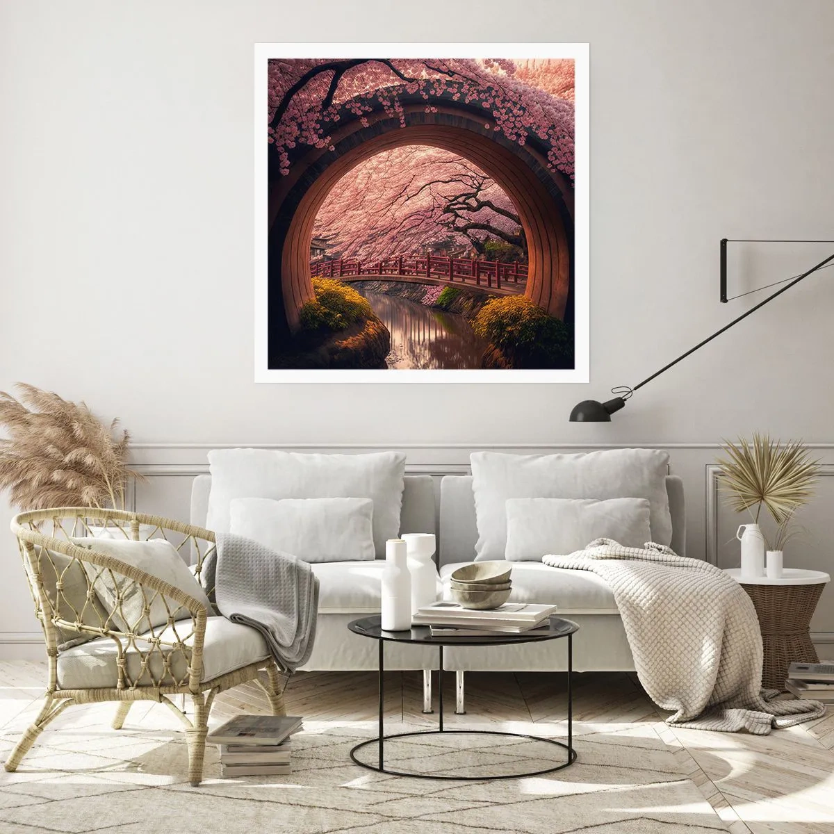 Affiche - Poster - Printemps japonais - 40x40 cm