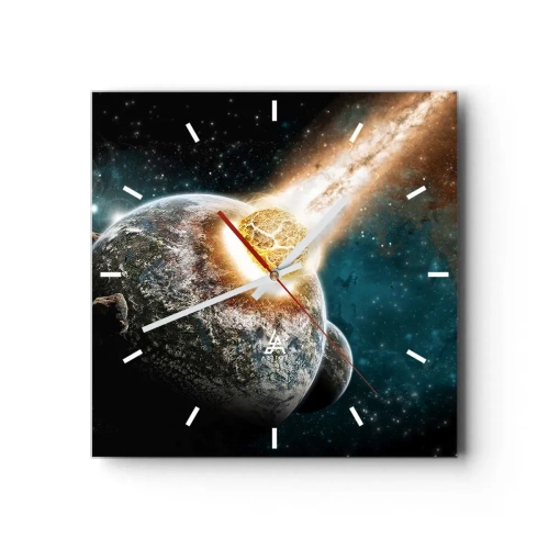 Horloge murale - Pendule murale - Destruction ou naissance? - 40x40 cm