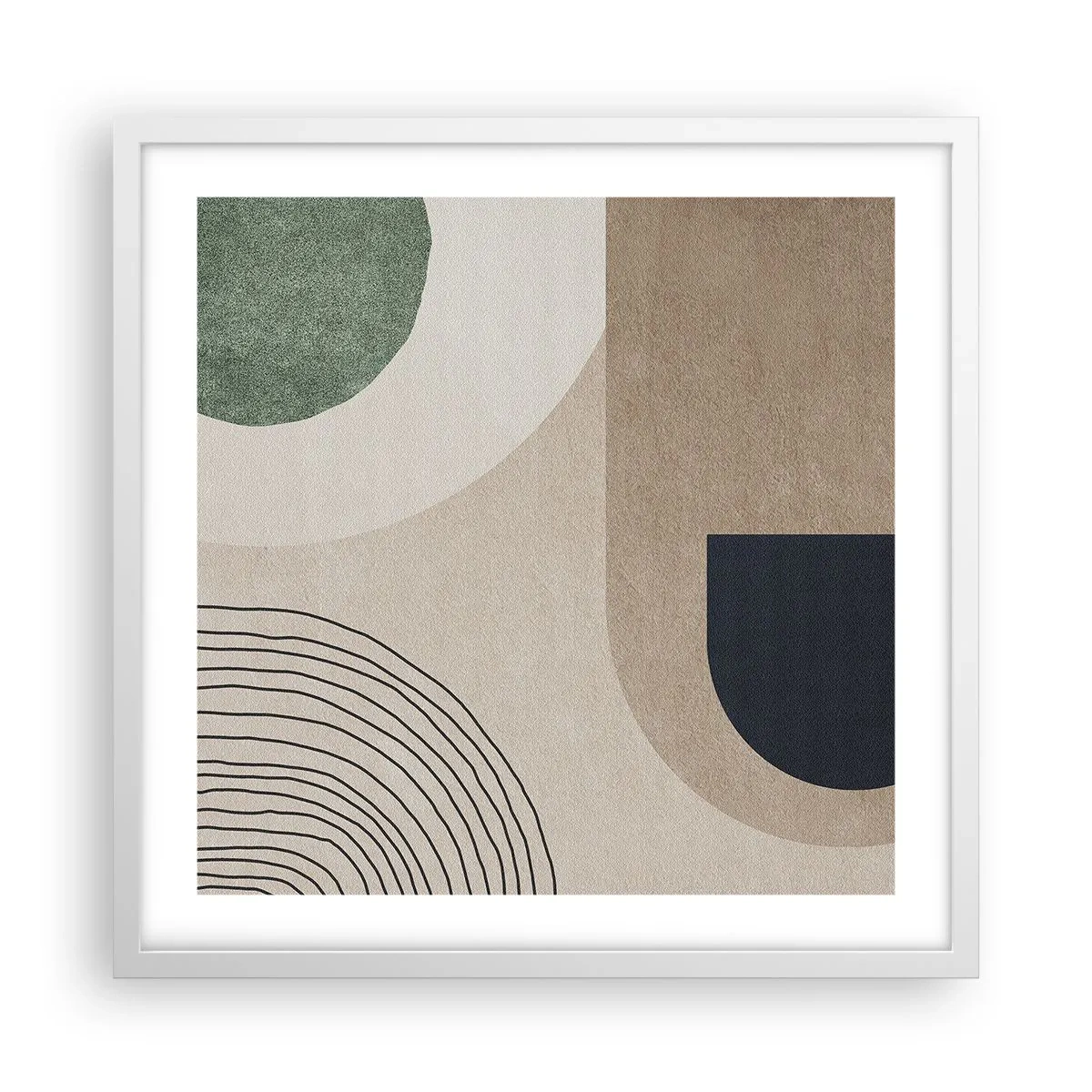 Affiche dans un cadre blanc - Poster - La douceur de l'ovale - 50x50 cm