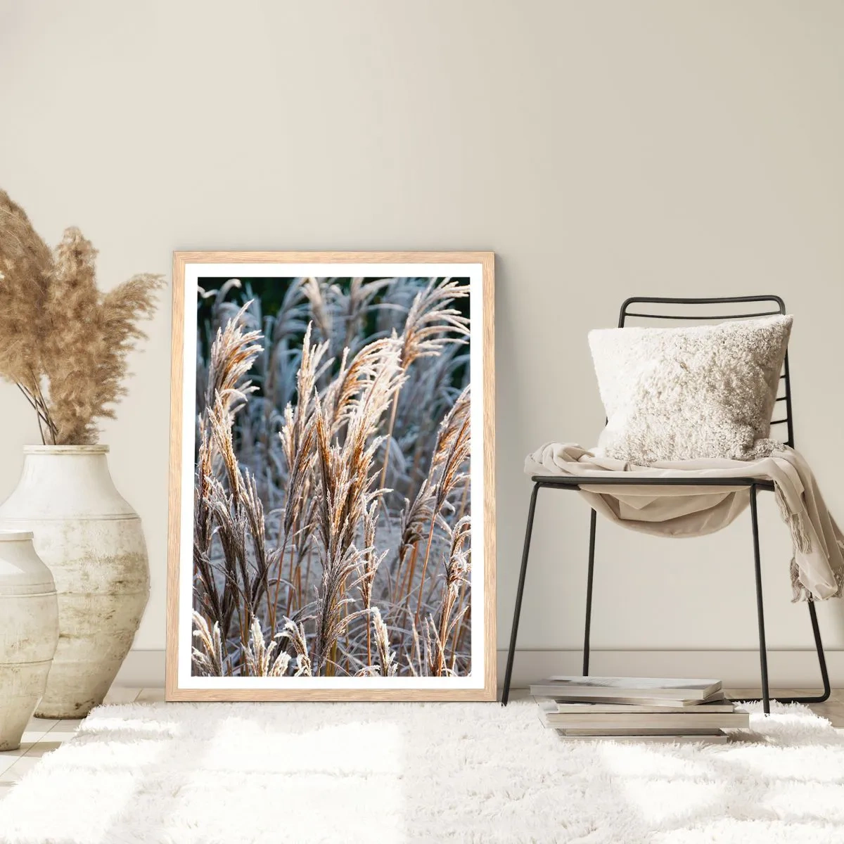 Affiche dans un chêne clair - Poster - Habillé de givre - 40x50 cm